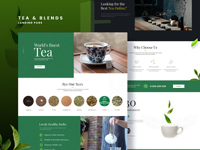 Tea & Blends - Landing Page design ecommerce ecommerce design figma homepage landingpage tea ui ux