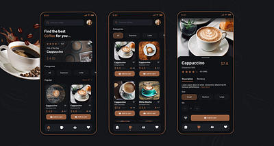 Coffee Now app app design coffee coffee app design minimal ui ux