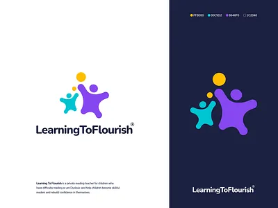 Learning to Flourish - Logo Concept 01 brandbook branding branding agency child clean college colors corporate branding corporate identity education identity design learning management system logo logo design logos logotype luxury logo minimalistic school styleguide