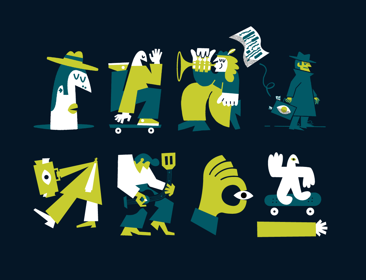 Character party ✨ art character characterdesign design doodle geometric illustration texture vector