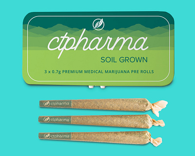 CTPharma Pre Roll Tins cannabis cannabis branding cannabis packaging marijuana packaging product design