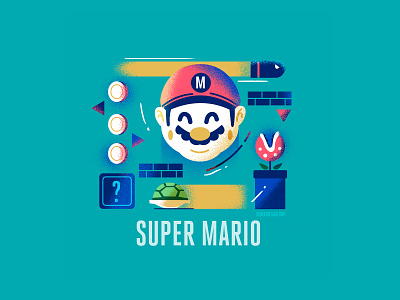 :::Super Mario::: 2dart character happy illustration infographic nintendo super mario vector videogame