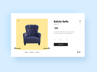 Furniture Shop - Product Page design ui website