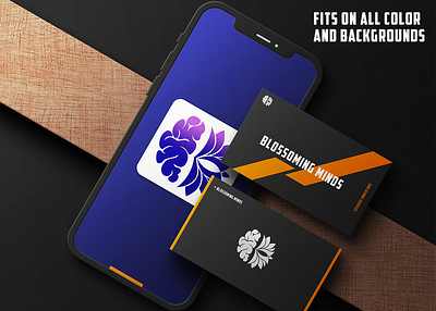 BLOSSOMING MINDS art branding clean design graphic design icon illustration illustrator logo minimal