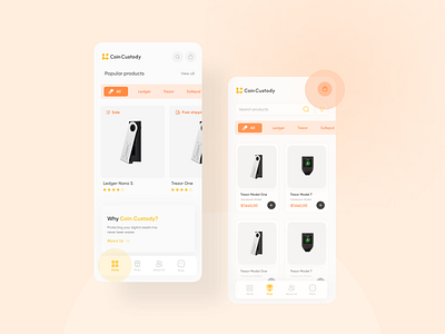 Coin Custody | Ecommerce WebApp coin crypto design ecommerce ui ux wallet webapp