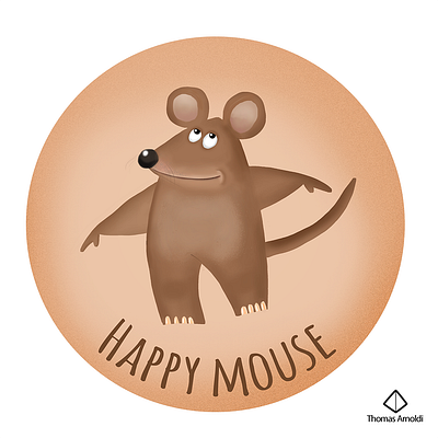 Happy Mouse childrens illustration illustration illustration art