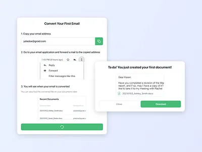 Onboarding Screens for a SaaS Email Conversion Website onboard onboarding onboarding screen onboarding ui saas saas app saas design steps user onboarding wizard