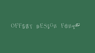 Offset Font design font fonts typeface