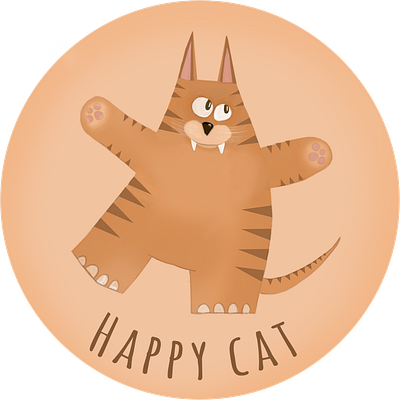 Happy cat childrens illustration illustration illustration art