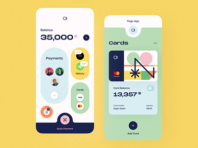 Banking App app app design bank banking card card design colorful app design minimal mobile mobile app orix payment payment app sajon ui ux wallet