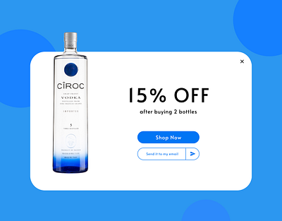 Daily UI * Day 16 * Pop-up/ Overlay blue ciroc dailyui figma overlay popup ui uidesign uiux web web design