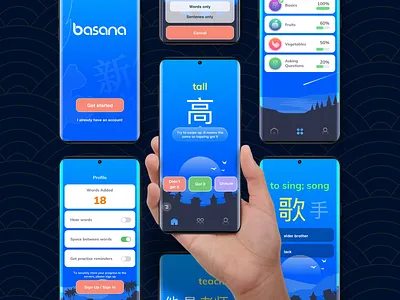 Learn Chinese app app chinese learn mobile app ui