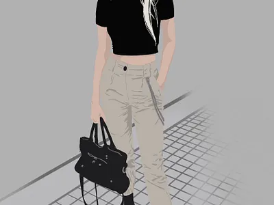 Street design flat illustration illustrator minimal vector