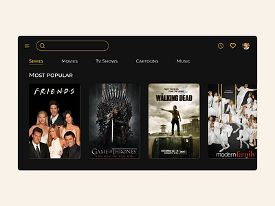 Daily UI #025 - TV App app daily daily ui daily ui 025 daily ui challenge dailyui dailyui 025 dailyuichallenge design tv tv app tv design tv series tv show tv shows ui ux