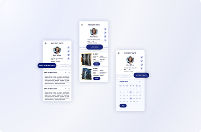 PATIENT'S iNFO appointment checkup design medical medical app mobile app patient info ui ui ux x ray