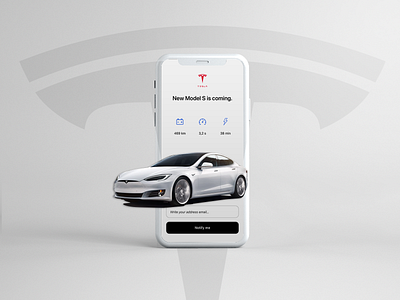 UI Challenge #003 • Landing Page app challenge daily dailyui design ios landing page sketch tesla ui ux