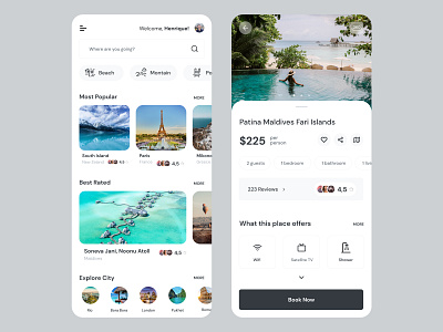 UI | Travel app airplane app dailyui design interface places travel ui ux