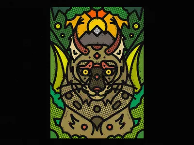 Lynx animal animal illustration artwork design digital art digital illustration ecosystem geometric illustration illustration art lynx nature poster poster a day poster art print society6 texture thick lines vector art