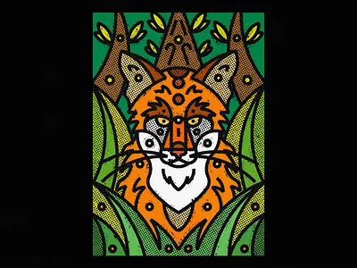 Fox animal animal illustration artwork design digital art digital illustration ecosystem geometric illustration illustration art nature poster poster a day poster art print society6 texture thick lines vector art