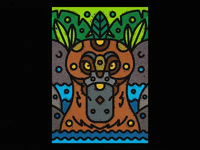 Platypus animal animal illustration artwork design digital art digital illustration ecosystem geometric illustration illustration art nature platypus poster poster a day poster art print society6 texture thick lines vector art