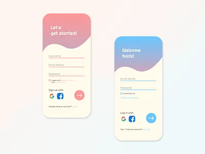Daily UI Challenge #001 - Sign Up app daily 100 challenge dailyui dailyui 001 dailyuichallenge design login signup ui