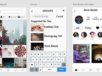 Instagram Add-A-Feature app design ui ux