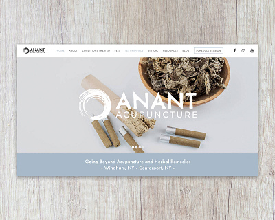 Anant Acupuncture website acupuncture calm health website wordpress