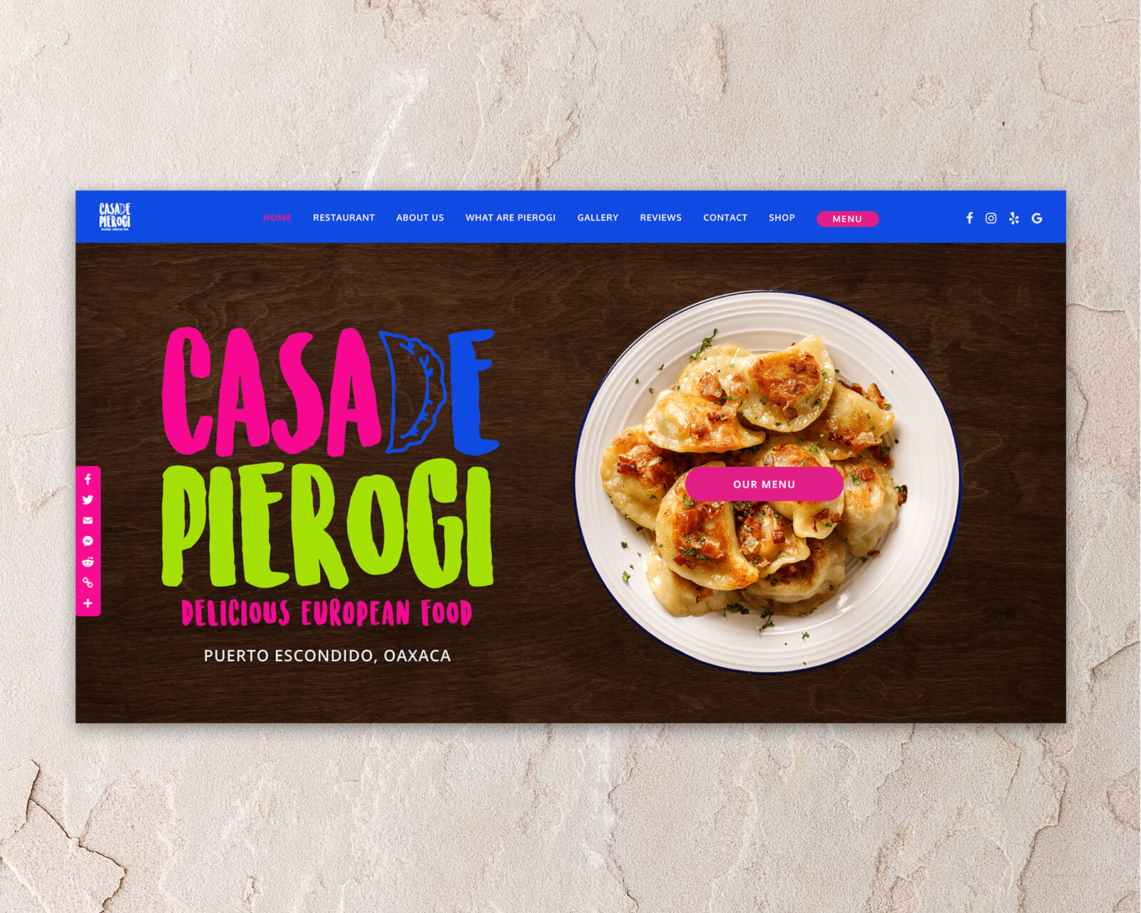 Example of Casa de Pierogi website