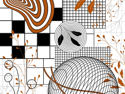 ShahidBashir 1208 abstract design abstract geometry botanical geometric design textile design textile print