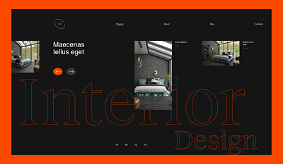Interior Designer Website agency website business home page interior design landing page ui user interface visual design website
