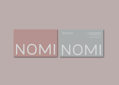 Nomi Business Card branding design