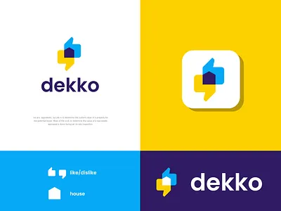 dekko appraisal building clever creative design dislike house like logo minimal realestate review simple value values