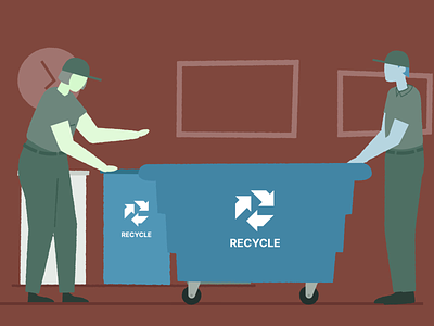 Waste Not 2d 2d animation animation characters flat garbage illustration midcentury midcentury modern minimal modern recycle simple sustainability trash