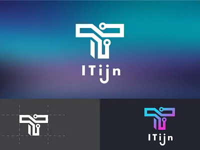 ITijn - initial T technology logo branding dribble showcase fiverr logo graphic design logo minimalist logo modern logo t logo tech company logo tech logo technology unique logo