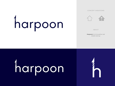 Harpoon logo adobe illustrator app logo branding harpoon icon logo logo design simple logo tech logo vector