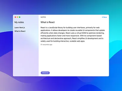 Notes app app apple design javascript macos notes uiux web