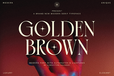 GOLDEN BROWN Typeface branding display font fontdesign fonts graphic design modern typeface typography
