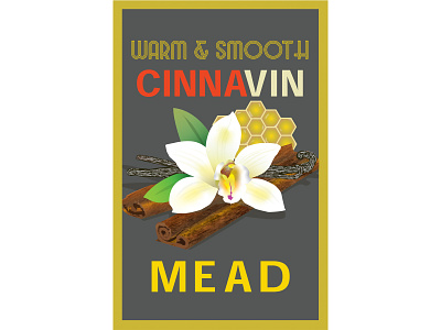 Final Mead Label albany alcohol branding branding cinnamon graphic design graphicdesign honey hudson valley illustration illustrator labeldesign mead vanilla vector