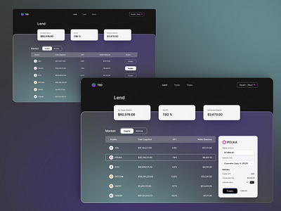Crypto Lending App app banking borrowing crypto design lending app ui ux web app web design web3
