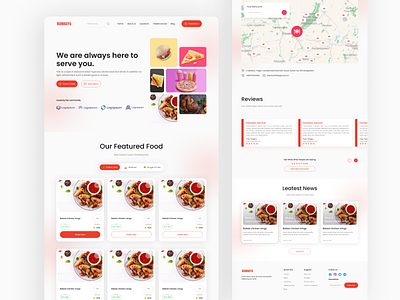 Restaurant Food landing page burger design food and drink food delivery food delivery service food delivery website food service food website food website design ilias pizza recipe resturent trending ui ui design web web ui website design website ui