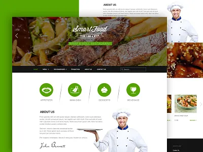 Food Restaurant Landing Page branding design landing page product design restaurant website ui uidesign userexperience userinterface ux