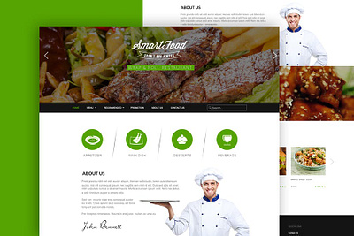 Food Restaurant Landing Page branding design landing page product design restaurant website ui uidesign userexperience userinterface ux