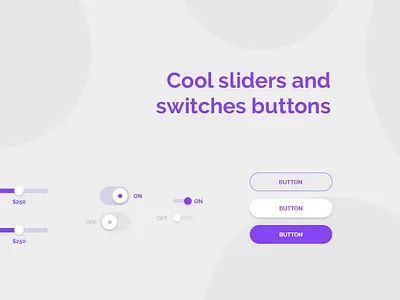 Sliders and switches buttons design layout design ui ui design ux ux design