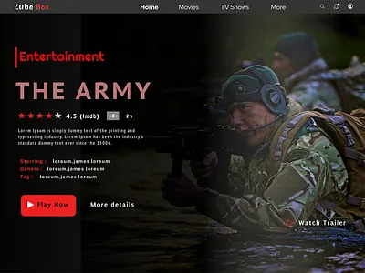 cube box Entertainment art branding clean design icon typography ui ux web website