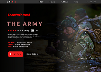 cube box Entertainment art branding clean design icon typography ui ux web website