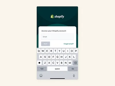 Shopify Account Login animation clean interface mobile motion ui ux