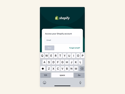 Shopify Account Login animation clean interface mobile motion ui ux