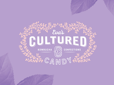 Eva's Cultured Candy - Branding botanical decorative leaves