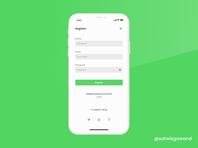 002 - Register Page app app design app ui concept concept design design figma mobile ui uidesign