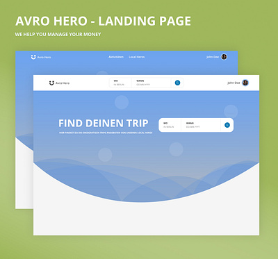 Avro Hero - Landing page design landing page design ui ui ux ux